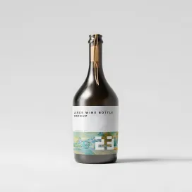 Large Red Wine or Champagne Bottle 03